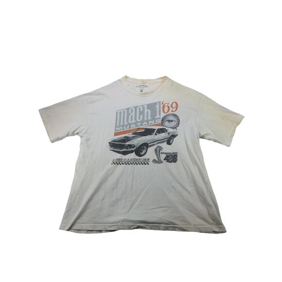 Retro Mach 1 1969 Mustang Cobra Jet 428 T Shirt Size XXL Graphic Logo - Picture 1 of 11